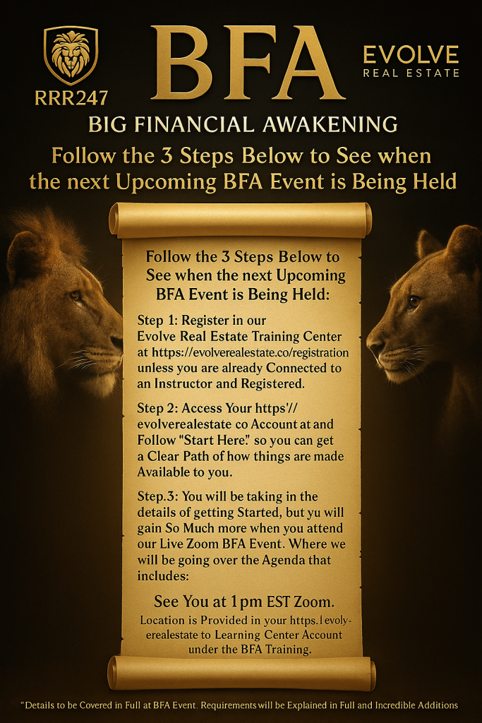 BFA/BIG FINANCIAL AWAKENING